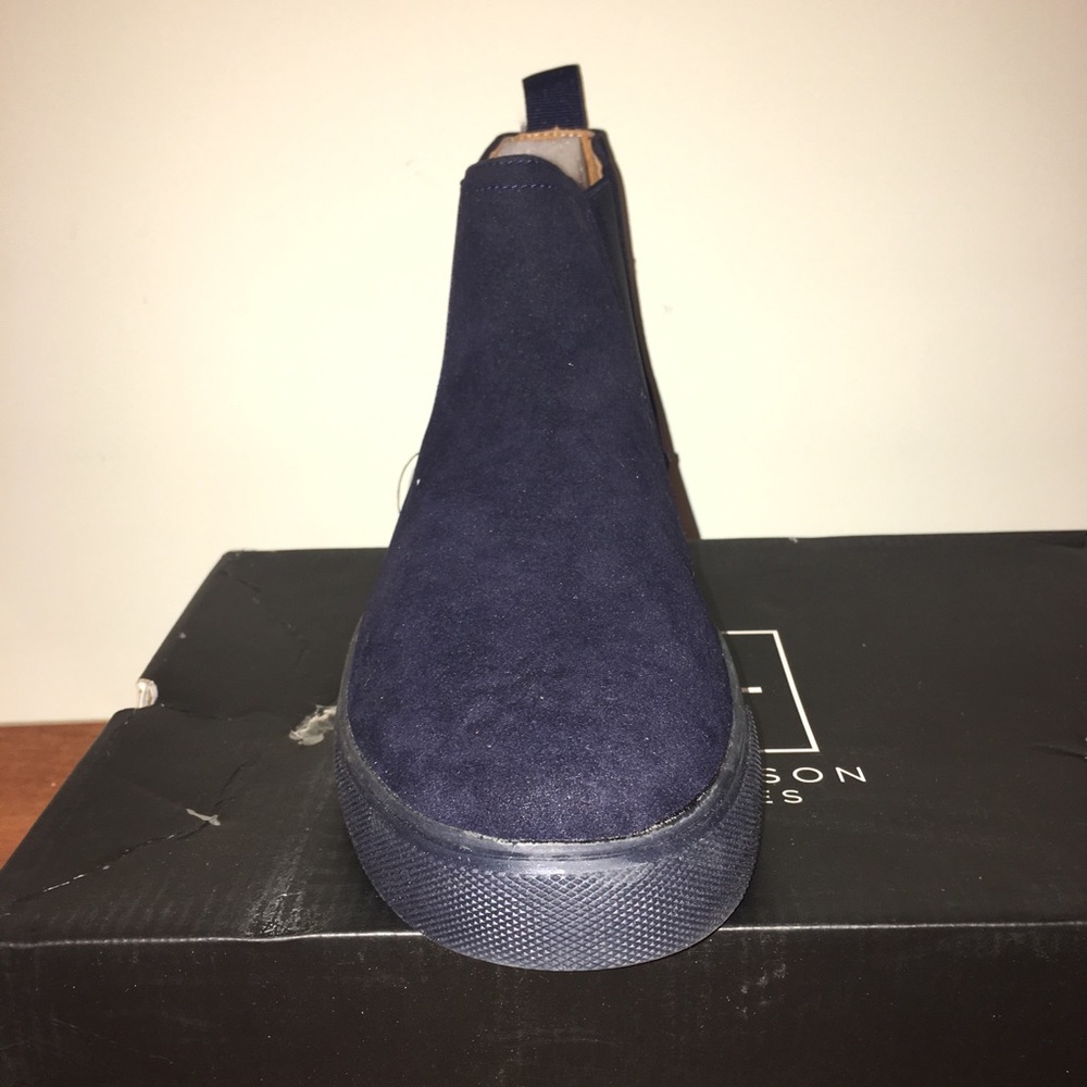 🚫sold🚫Harrison Mens Chelsea Boot Navy Suede 9.5 - Picture 2 of 4
